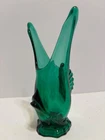 Fabulous Art Glass Murano emerald Glass Fish Vase