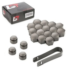 20x Abdeckkappen Radschraubenkappen Set 17 mm Grau Diebstahlhemmend für HONDA