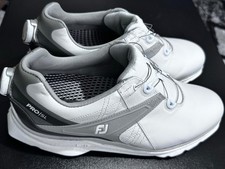 Footjoy Men’s Pro Sl Golf Shoes DS Spikeless White Silver Blue Size 9