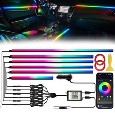 Acrylic Interior Car LED Lights with Wireless APP 6 in 1,Ambient Lighting Kit...