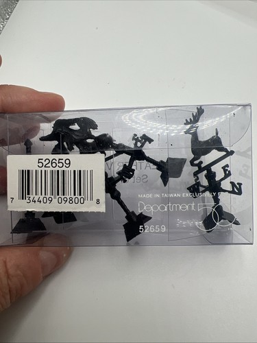 Dept 56 Accessories/Weather Vanes-Set of 5/ #52659~Eagle Deer Horse Rooster-New! - Picture 4 of 4