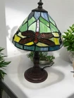 Tiffany Dragonfly Stained Glass Lamp Vintage Style, 11 inches Desk Table