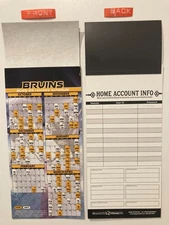 NHL 2025-2026 BOSTON BRUINS PARTIAL MAGNET SCHEDULE TEAMS, DATES & TIMES-NEW
