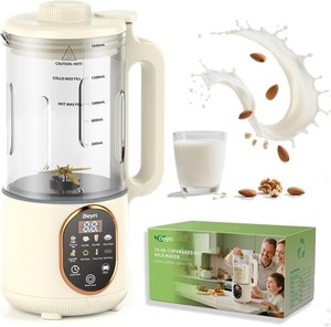 Beyn 10-in-1 Upgraded 60oz Nut Milk Maker Machine with 48-Leaf Titanium White 