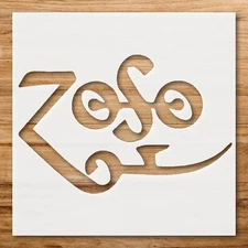 Led Zeppelin Logo Wall Art Stencil for Music Enthusiasts - StencilAir