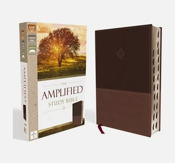 Amplified Study Bible Leather soft Brown Indexed Large prints Brand New - Image 3 of 3