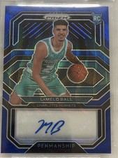 ❄️ LaMelo Ball 2020 Panini Prizm Blue Wave Rookie Rc Charlotte Hornets Auto 📈