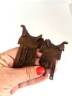 Vintage Marx Brown Saddles Johnny West Best of the West Accessory Ornate 2pc set