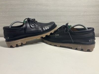 Dunhill Boots-/Halbschuh Leder blau Made in Italy Größe 9 44 nagelneu ohne Karton