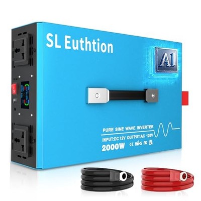 2000W Pure Sine Wave Power Inverter Voice Control AI Voice Assistant 2000W-12V