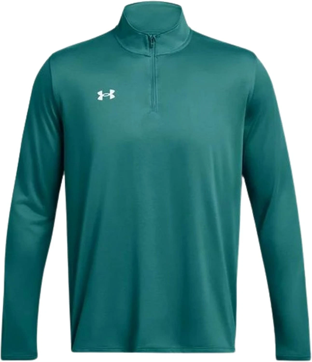 Under Armour Team Tech Mens Long Sleeve Quarter Zip Green 1376844-722 Size S