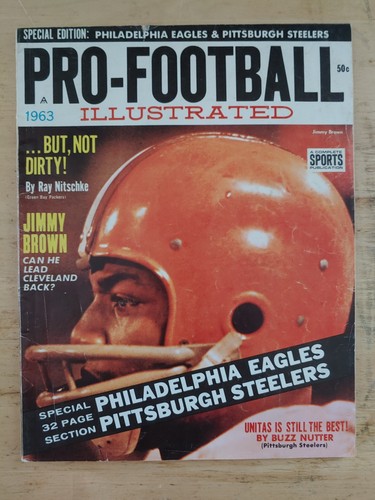 1963 PRO Football Illustrated AFL NFL Football CLEVELAND Browns JIM BROWN - 第 1/4 張圖片