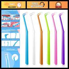 Orthodontic Soft Bristle Toothbrush Set - Angled for Braces, Implants, 6 Pcs