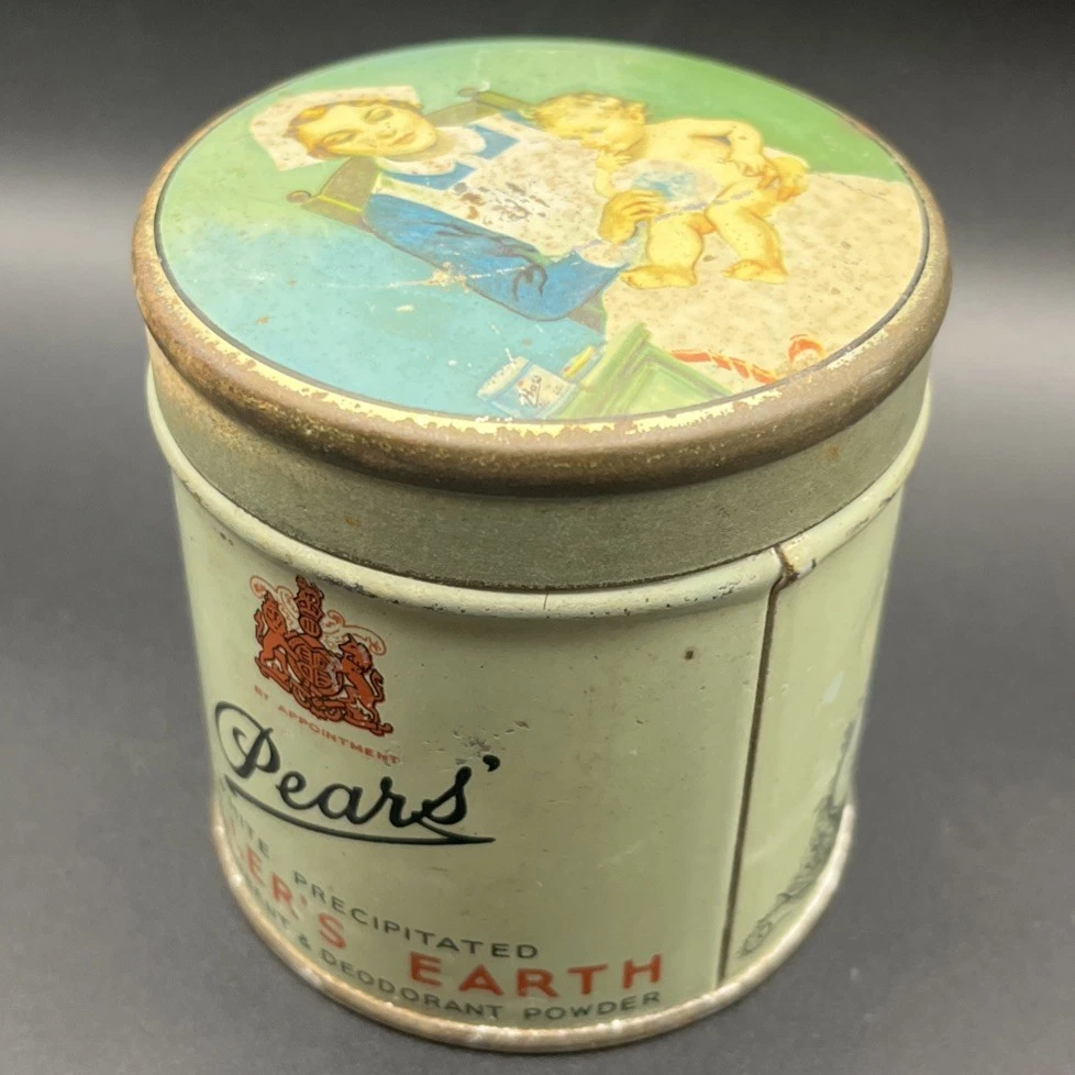 Antique Pears Baby Powder Tin Full - England Litho Fuller’s Earth Cylinder Can
Opens in a new window
