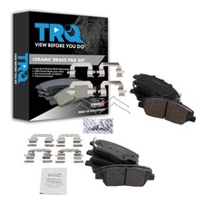 TRQ Front Rear Ceramic Brake Pad Set w/Hardware for 17-18 Hyundai Santa Fe