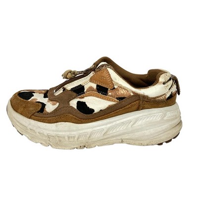 UGG CA805 zip cow print 1120717 Cream Brown Black Unborn Calf Suede Sneakers