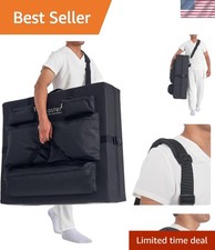 Durable Black Massage Table Carry Bag, Adjustable for 25-32 Inches, 5 Pockets