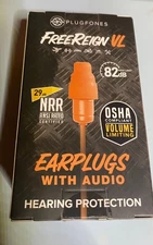 *BRAND NEW* Plugfones FREEREIGN VL Earplugs with Audio OSHA Hearing Protection