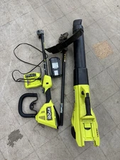RYOBI 40V HP Brushless 650 CFM Leaf Blower&Carbon Fiber Trimmer Kit NO FEED HEAD