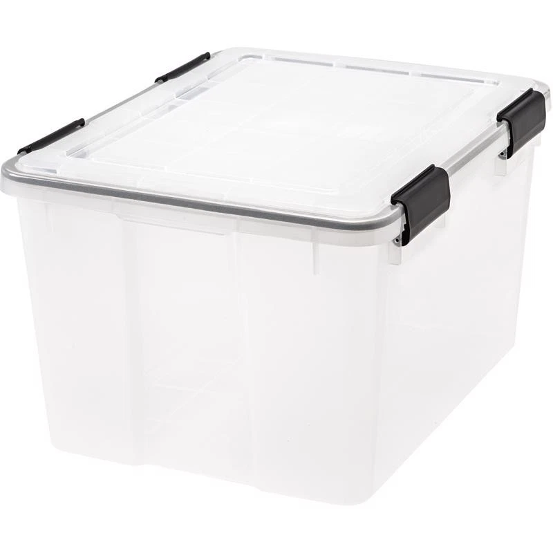 IRIS USA INC Iris 110450 Plastic Clear 46.6 qt. Capacity Storage Box 19.7 L in. (Pack of 6)