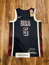 Anthony Edwards Team USA Basketball Jersey 2024 Olympics Navy Nike Swingman (M)