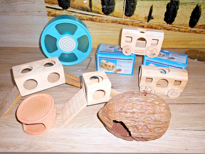 Hamster Mäuse Zubehör Käfigeinrichtung Haus Laufrad Spielplatz