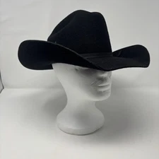 Twister Hats By M&F Cowboy Western Wool Felt Black Hat Youth Size XL OSFM