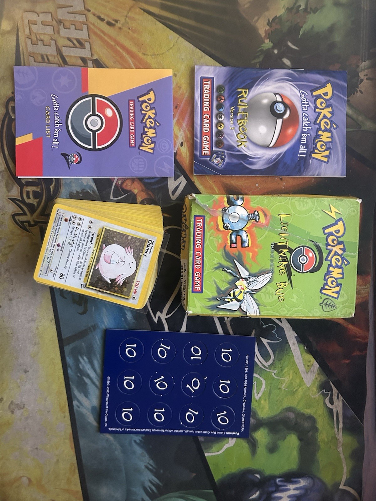 Pokemon Lightning Bug Full Theme Deck Base Set 2 WOTC Vintage 1999 Complete Box
