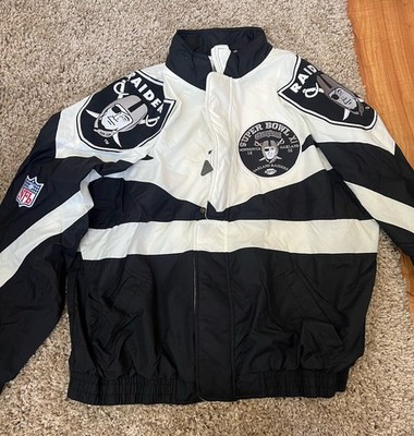NFL Pro Line Apex One Oakland Raiders Super Bowl XI Bomber Jacket XL Patches