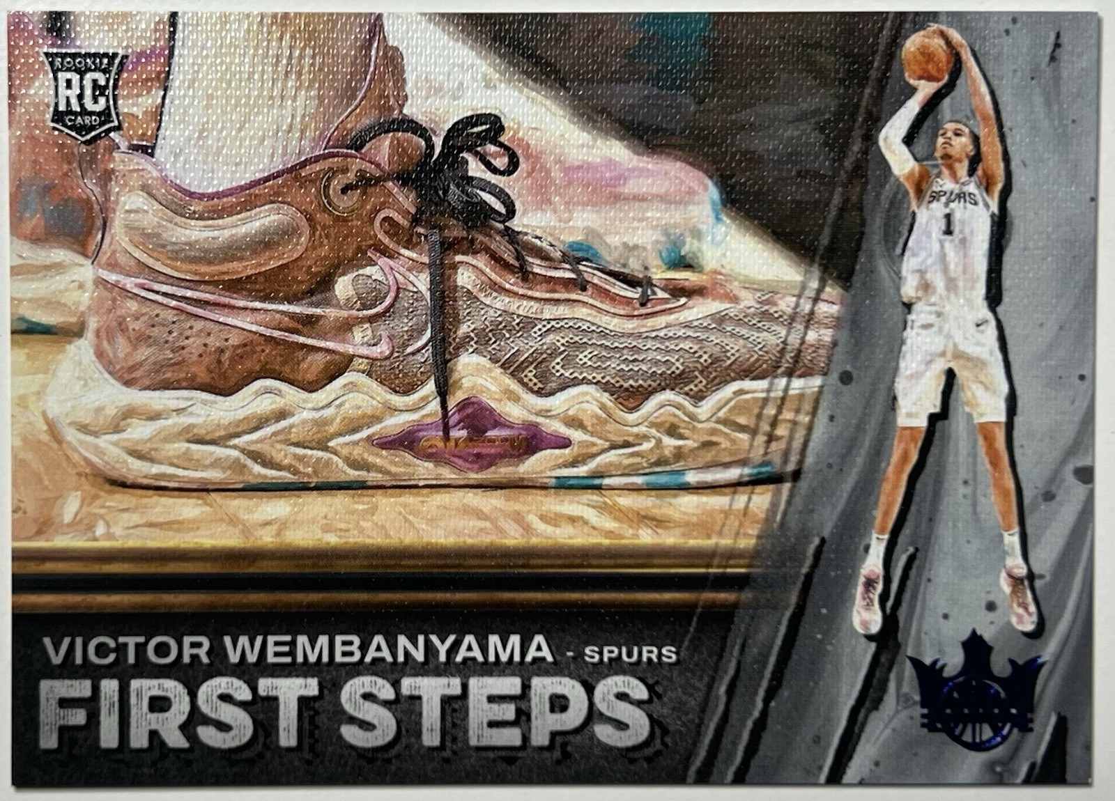 Victor Wembanyama 2023 Court Kings First Steps Sapphire Rookie /25 Spurs