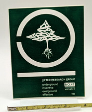 LRG Lifted Research Group skate hip hop autocollant vintage Y2K vert Kanye