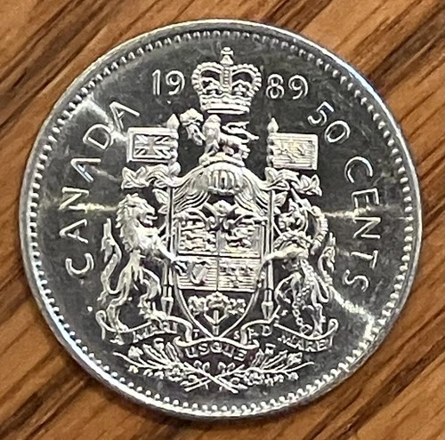Photo of a 1989 Canada 50 Cents from an eBay listing that sold on Jul 11, 2026