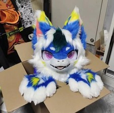 Fursuit Husky Fox Mascot head  PAWS Halloween Party Fur Cosplay  799