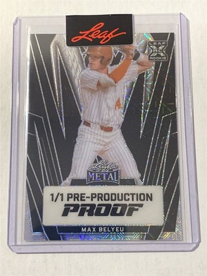 MAX BELYEU longhorns 2024 Leaf Metal Mojo BLACK Proof XRC 1/1 (B2)