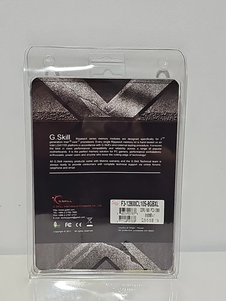 G.SKILL Ripjaws X Series 8GB DDR3 1600 (PC3 12800) Desktop Memory Ram  - Image 3 of 4