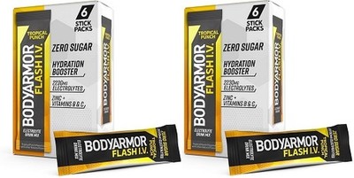 Bodyarmor Flash I.V. Electrolyte Drink Mix Zero Sugar Tropical Punch 2 Pack