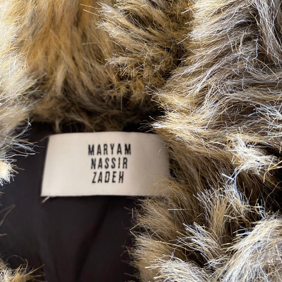MARYAM NASSIR ZADEH Leather Faux-Fur Trim Jacket | eBay
