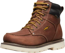 Keen Utility Mens Cincinnati 6in WP Soft Toe Tuscan Red Leather Work Boots