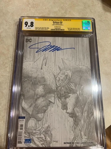 Batman #50 CGC 9.8 Graded - Jim Lee Sketch Cover - Jim Lee Signed - 2018 Wedding