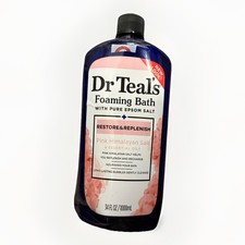 Dr Teals Foaming Bath Epsom Salt Restore Replenish Pink Himalayan Salt New 34oz