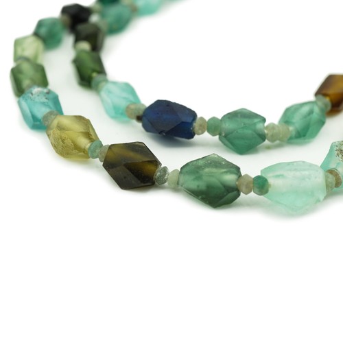 Afghan Ancient Roman Glass Faceted Beads (6-7mm) Recycled (2102F536) Rustic