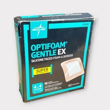 Optifoam Gentle EX Bordered Foam Adhesive Dressing, 4" x 4" Square 10 Ct 2026