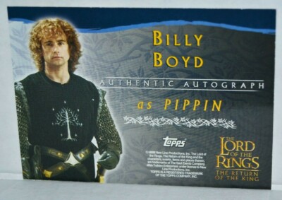 ロードオブザリング ピピン ビリー・ボイド サインカード＆コスチュームカード Lord of The Rings Return King LOTR ROTK Billy Boyd Pippin