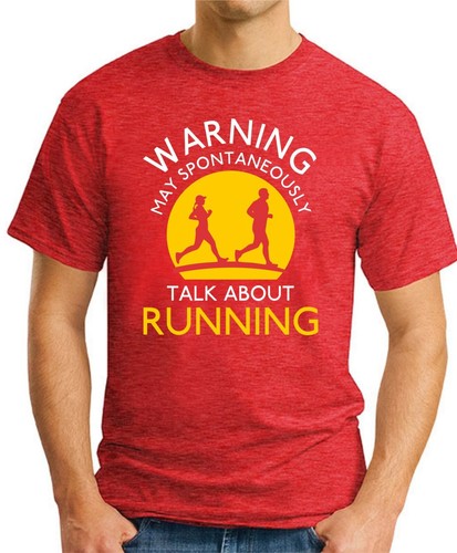 MAY SPONTANEOUSLY TALK ABOUT RUNNING T-SHIRT > Novelty Gift Runner Park Run Top - Picture 16 of 22