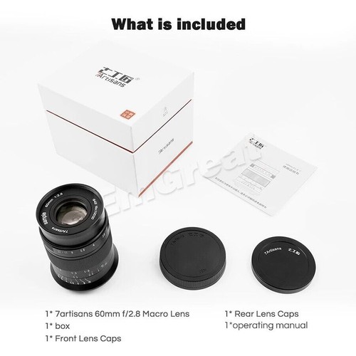 7artisans 60mm F2.8 II APS-C Macro Potrait Lens For Canon Nikon Fuji Sony M4/3 - Picture 3 of 8