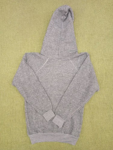 Vintage Hoodie Sweatshirt Grey Raglan Youth Medium 10-12 Pinecrest School - Picture 4 of 7