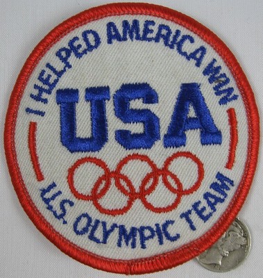 Vintage Patch I Helped America Win US Olympic Team