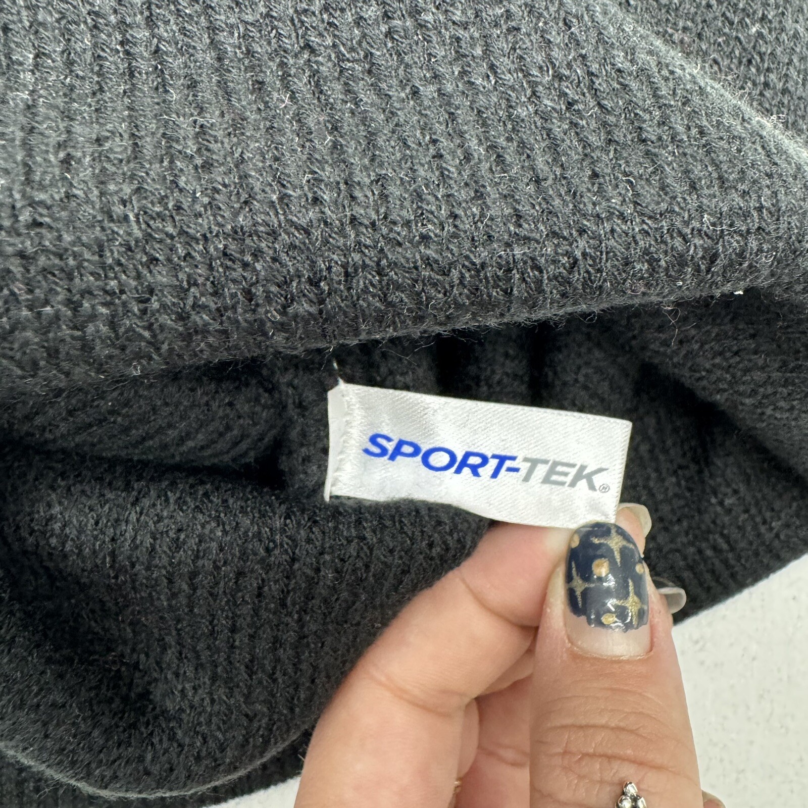 Sport Tek Black Red Knitted Beanie Hat Pom Atlanta Fire Hockey Club Adult OS