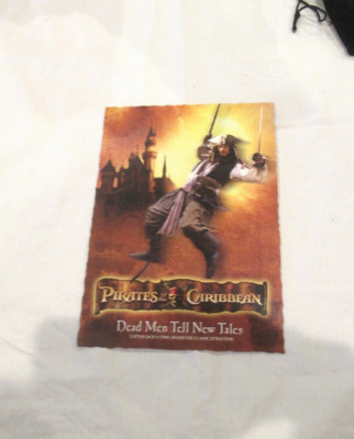 Pirates of the Caribbean postcard, 2006, adding Captain Jack Sparrow to the ride