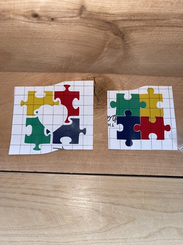 Vinyl Stickers Decals Autism Awareness 3” 2 Patterns 11 Each 22 Total - Picture 2 of 3